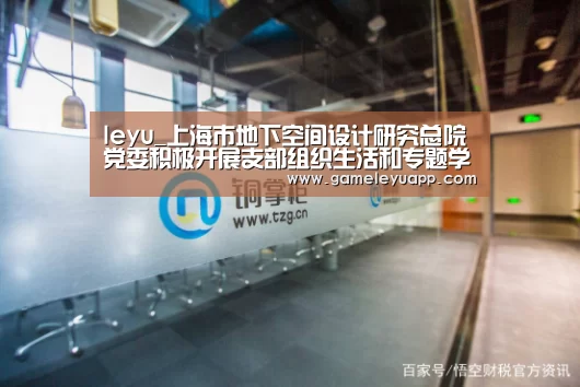 leyu_上海市地下空间设计研究总院党委积极开展支部组织生活和专题学习(图3) 乐鱼game